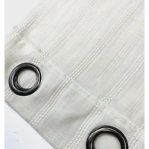 2 Regal Home Luxury Curtains Panels Drapes Off-White Ivory Stripe Grommets Long - Picture 3 of 8